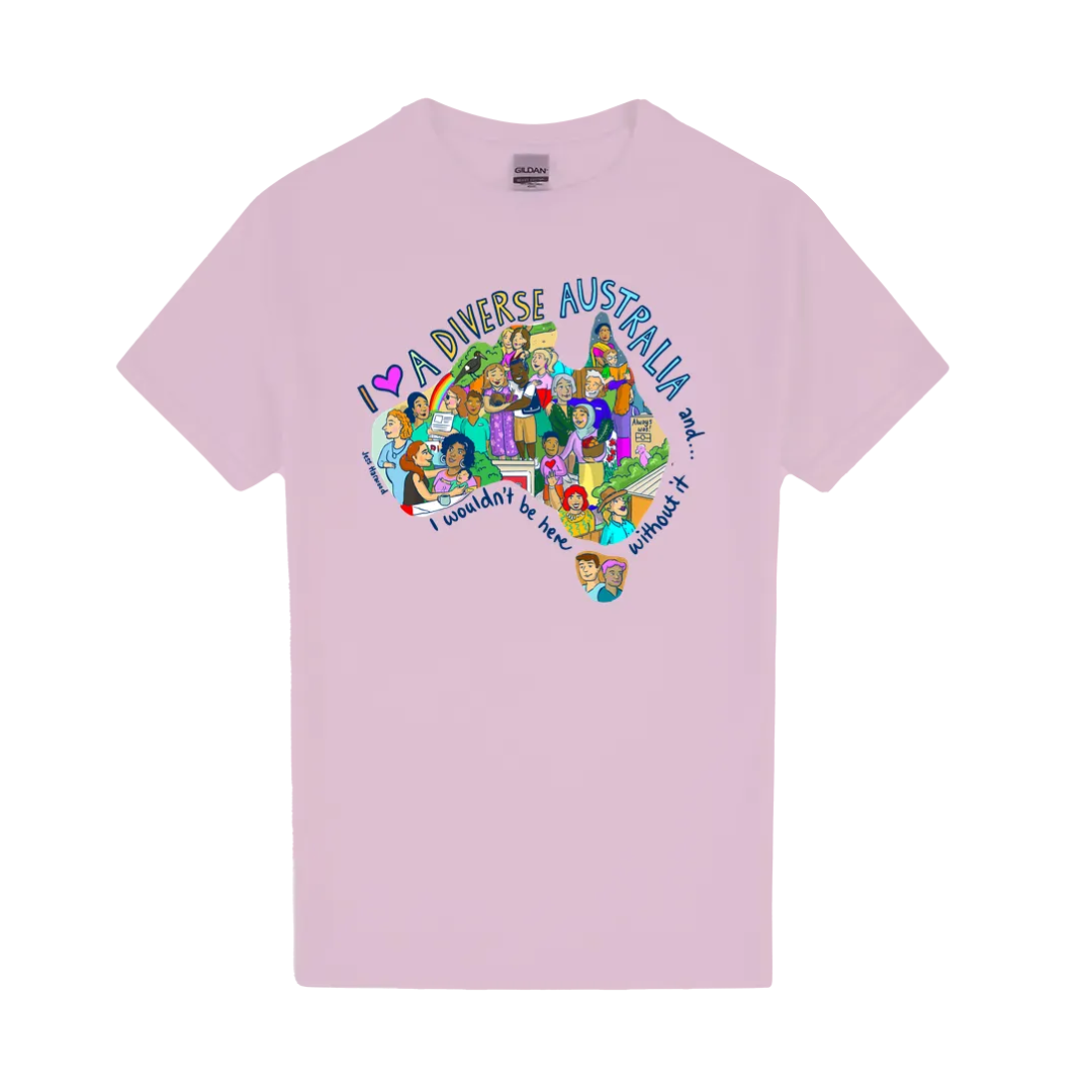 I Love a Diverse Australia - Adult T-shirt