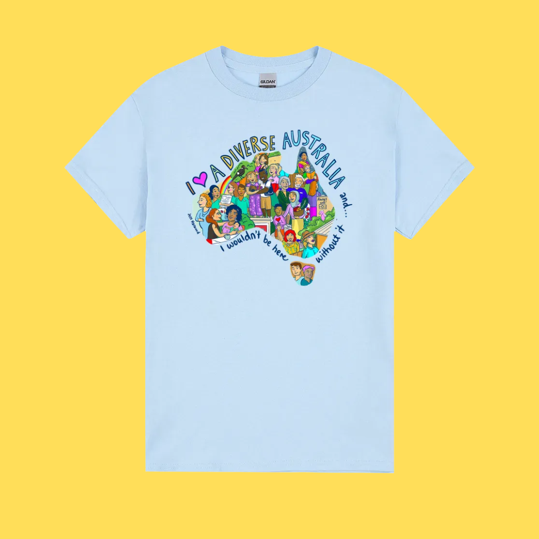 I Love a Diverse Australia - Adult T-shirt