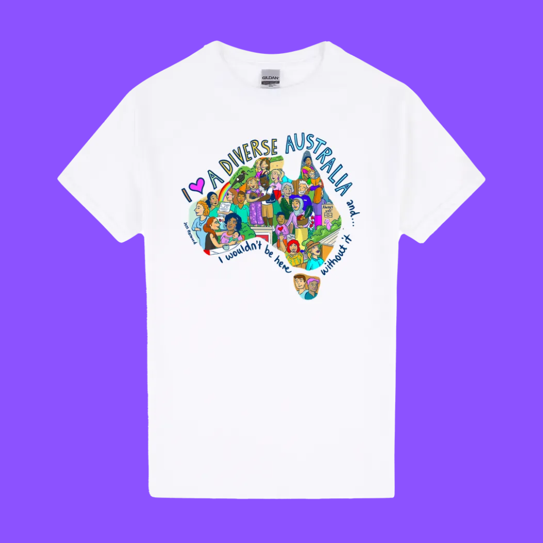 I Love a Diverse Australia - Adult T-shirt